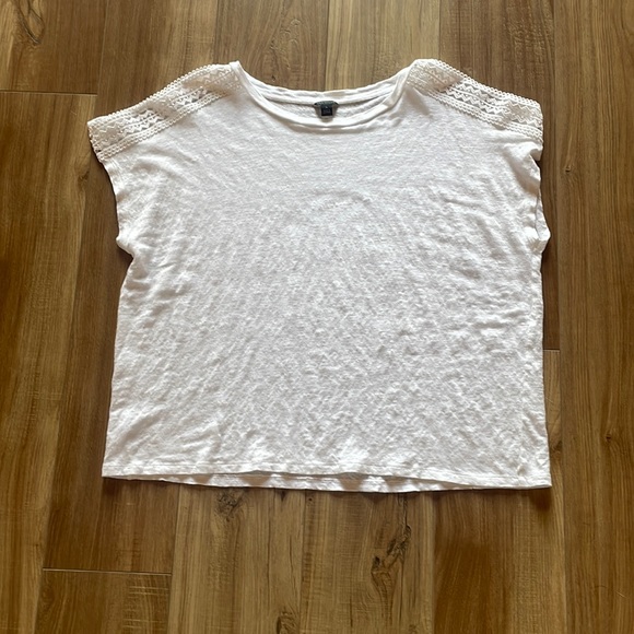 Ann Taylor Cutout Pure Linen Tee - Picture 4 of 10